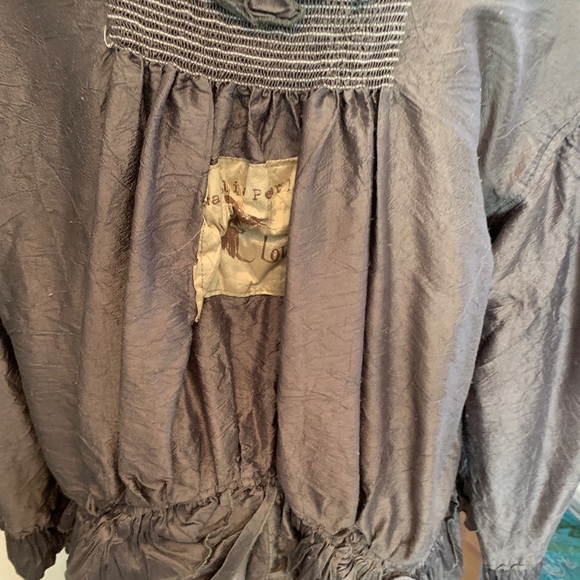 Magnolia Pearl Grey raw silk Button-Up Blouse - Picture 4 of 7